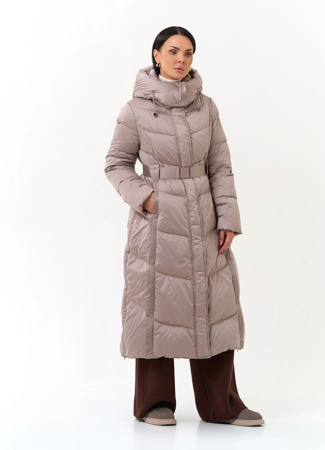 Женский пуховик с капюшоном модель № 34278 универмаг малина фото