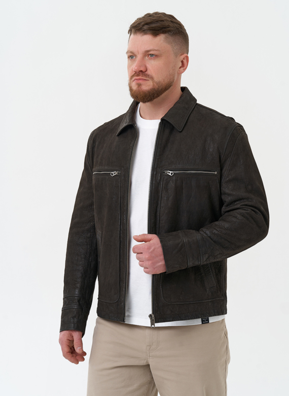 Мужская куртка из натуральной кожи 