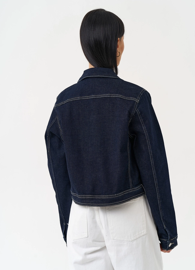 фото Жакет джинсовый синего цвета модель № 30413