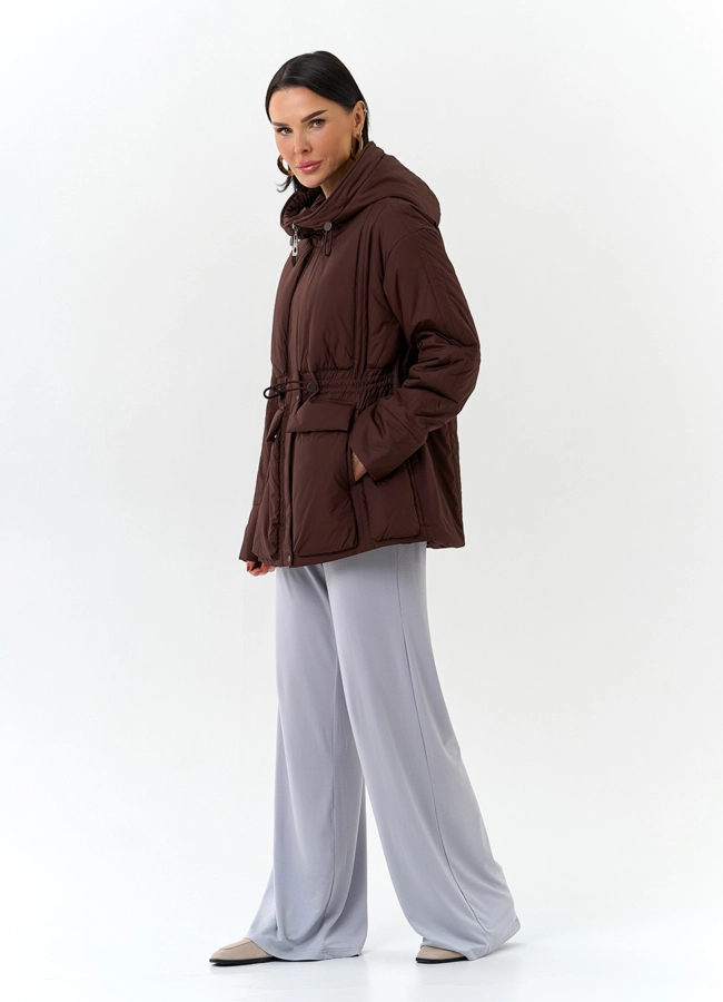 Женская куртка коричневого цвета модель № 32700 универмаг малина
