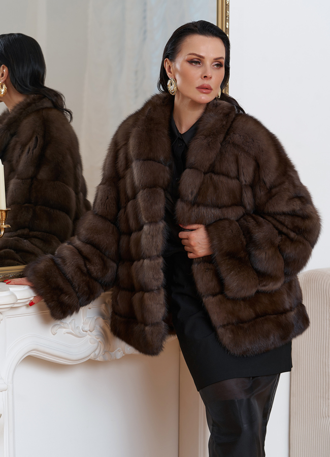 Куртка из баргузинского соболя модель № 29880 универмаг малина