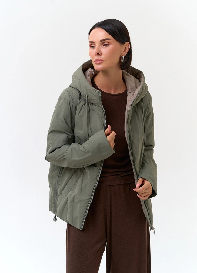 Женская куртка с капюшоном модель № 33791 универмаг малина