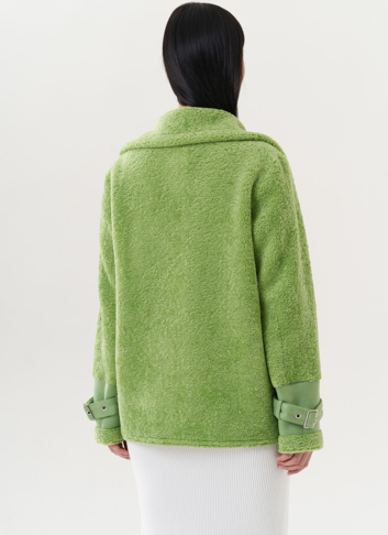 Комбинированная эко дубленка