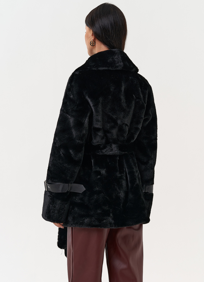 фото Классическая женская шуба из эко меха модель № 31229