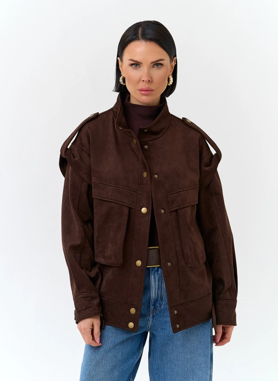 Женская куртка из эко замши